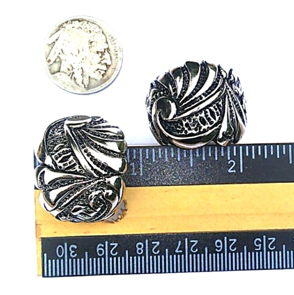 1940s LUCIEN PICCARD SUPER RARE Silver Hoops wPat# - Picture 5 of 8